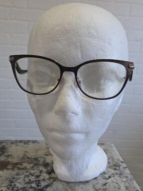 Jimmy Choo Brown Metal Frame Glasses